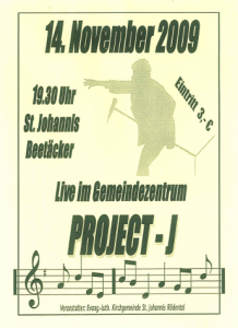 Plakat 14.11.2009 St. Johannis/Rödental